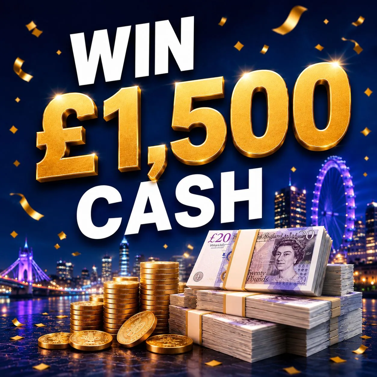 Win £1,500 Cash